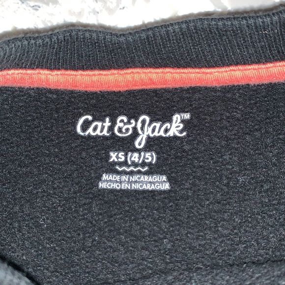 Like new, Cat & Jack black dinosaur sweatshirt. Size XS (4-5) - Picture 2 of 3